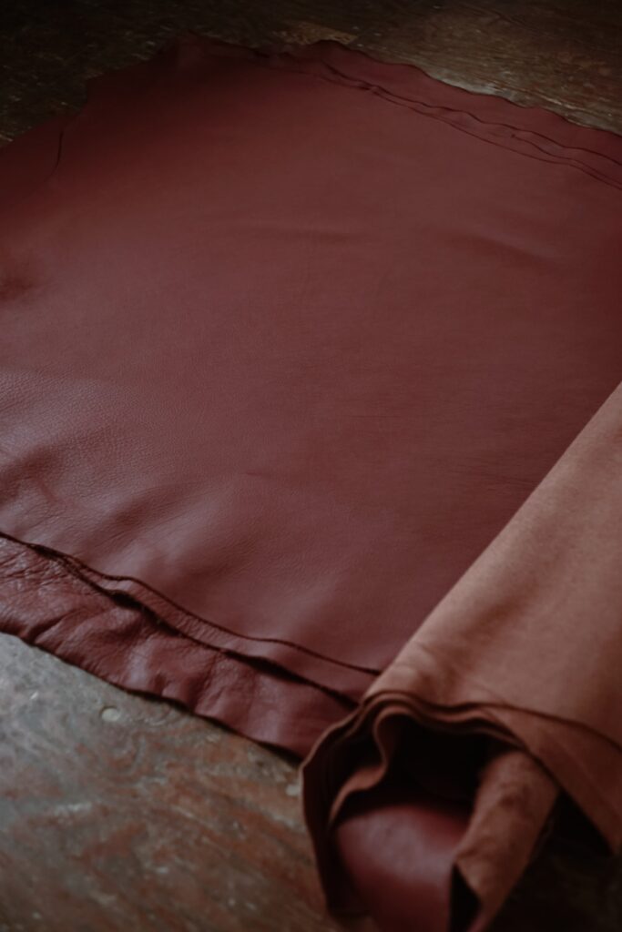 Reddish brown Leather Sofa
