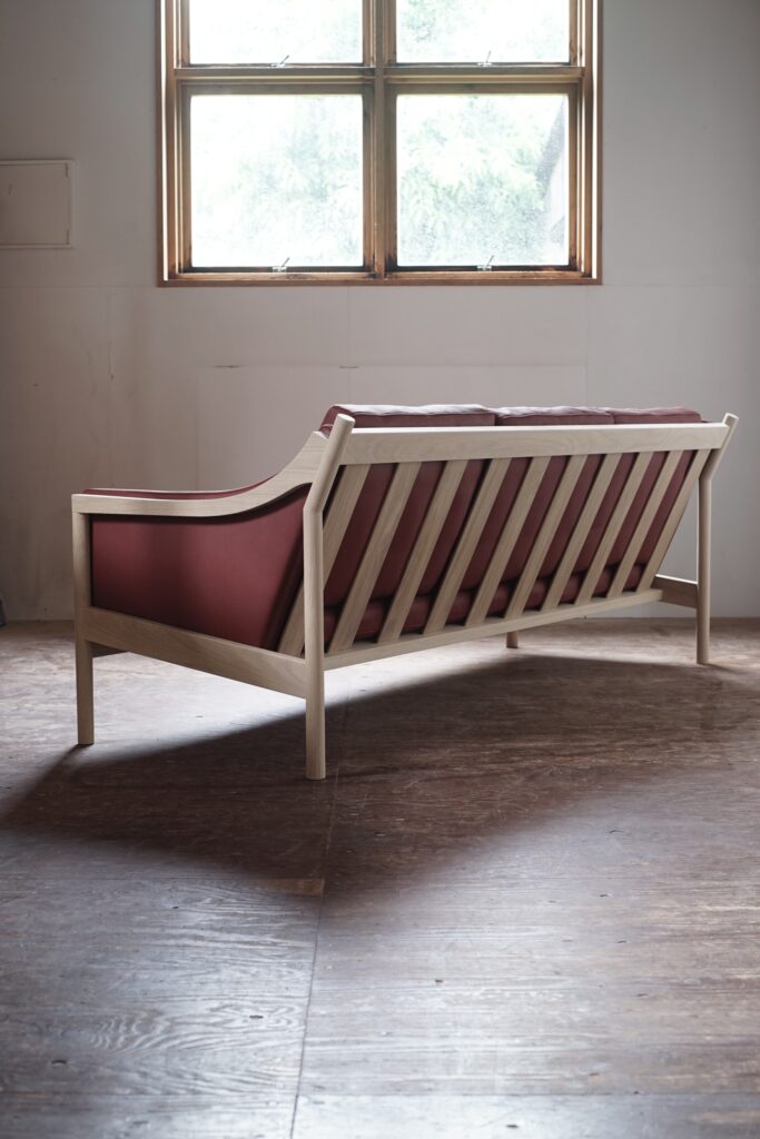 Reddish brown Leather Sofa